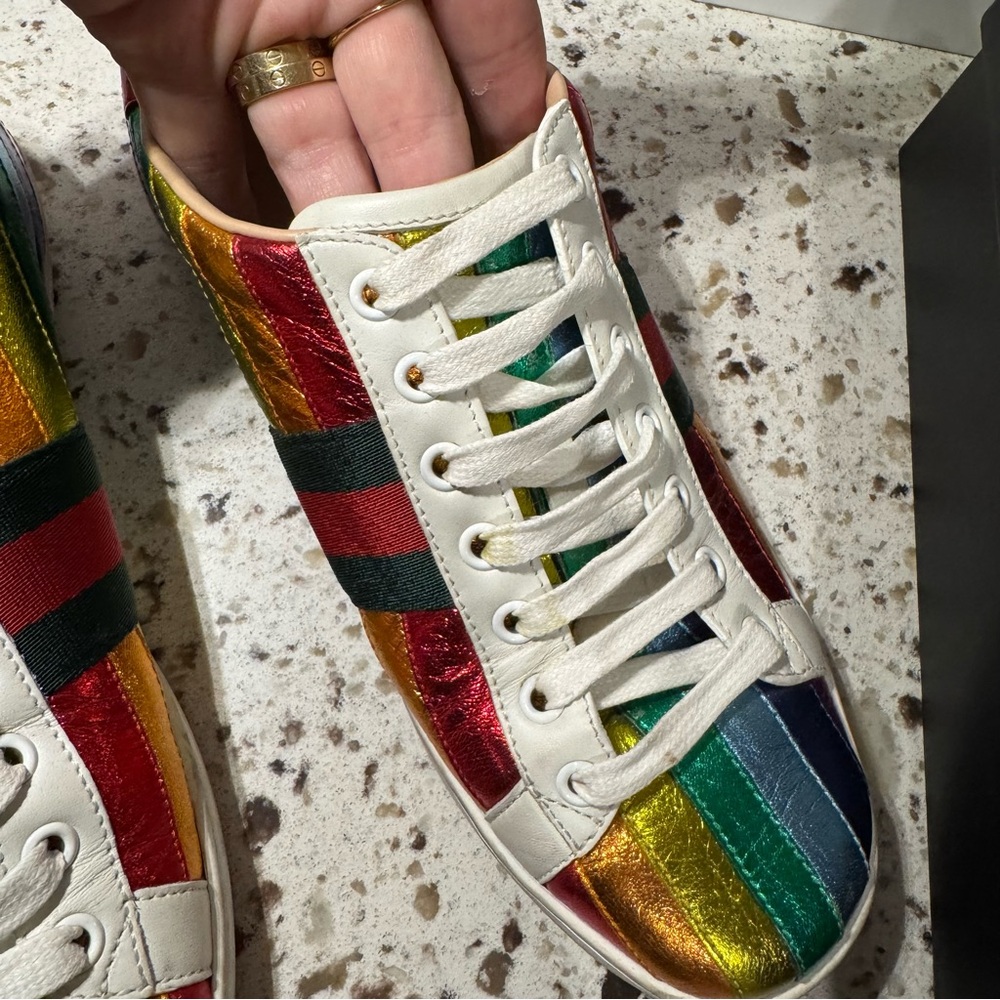 Gucci rainbow sneakers - Picture 4 of 7
